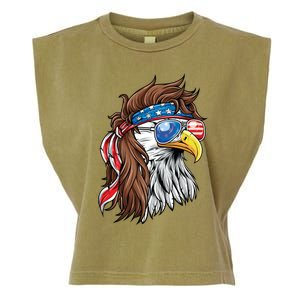 Patriotic Bald Eagle Mullet Usa American Flag 4th Of July Meaningful Gift Garment-Dyed Women's Muscle Tee