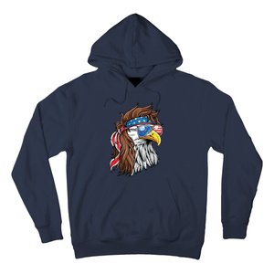 Patriotic Bald Eagle Mullet Usa American Flag 4th Of July Meaningful Gift Hoodie