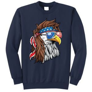 Patriotic Bald Eagle Mullet Usa American Flag 4th Of July Meaningful Gift Sweatshirt