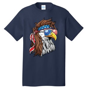 Patriotic Bald Eagle Mullet Usa American Flag 4th Of July Meaningful Gift Tall T-Shirt