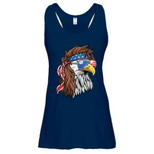 Patriotic Bald Eagle Mullet Usa American Flag 4th Of July Meaningful Gift Ladies Essential Flowy Tank