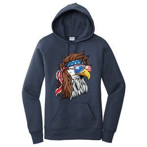 Patriotic Bald Eagle Mullet Usa American Flag 4th Of July Meaningful Gift Women's Pullover Hoodie