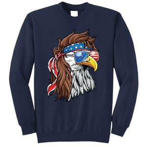 Patriotic Bald Eagle Mullet Usa American Flag 4th Of July Meaningful Gift Tall Sweatshirt