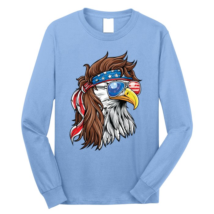 Patriotic Bald Eagle Mullet Usa American Flag 4th Of July Meaningful Gift Long Sleeve Shirt