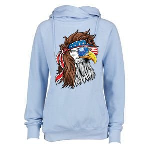 Patriotic Bald Eagle Mullet Usa American Flag 4th Of July Meaningful Gift Womens Funnel Neck Pullover Hood