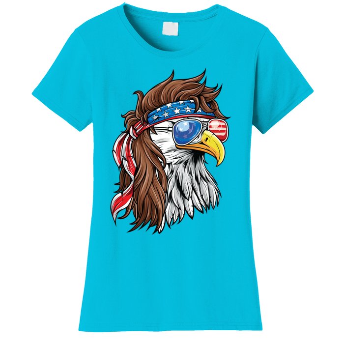 Patriotic Bald Eagle Mullet Usa American Flag 4th Of July Meaningful Gift Women's T-Shirt