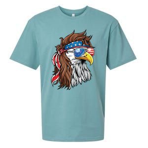 Patriotic Bald Eagle Mullet Usa American Flag 4th Of July Meaningful Gift Sueded Cloud Jersey T-Shirt