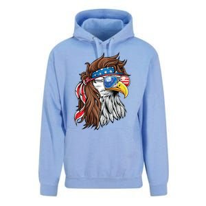 Patriotic Bald Eagle Mullet Usa American Flag 4th Of July Meaningful Gift Unisex Surf Hoodie