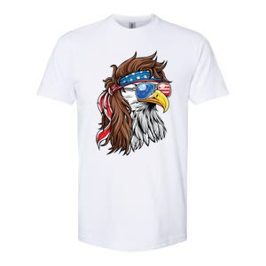 Patriotic Bald Eagle Mullet Usa American Flag 4th Of July Meaningful Gift Softstyle CVC T-Shirt