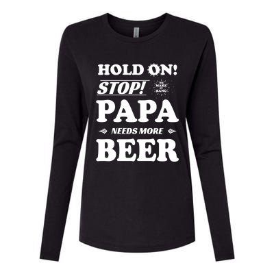 Papa Beer Er Gift Dads Funny Fathers Day Gift Womens Cotton Relaxed Long Sleeve T-Shirt