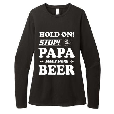 Papa Beer Er Gift Dads Funny Fathers Day Gift Womens CVC Long Sleeve Shirt