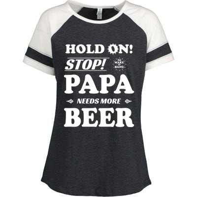 Papa Beer Er Gift Dads Funny Fathers Day Gift Enza Ladies Jersey Colorblock Tee