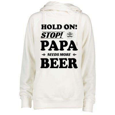 Papa Beer Er Gift Dads Funny Fathers Day Gift Womens Funnel Neck Pullover Hood