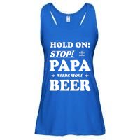 Papa Beer Er Gift Dads Funny Fathers Day Gift Ladies Essential Flowy Tank