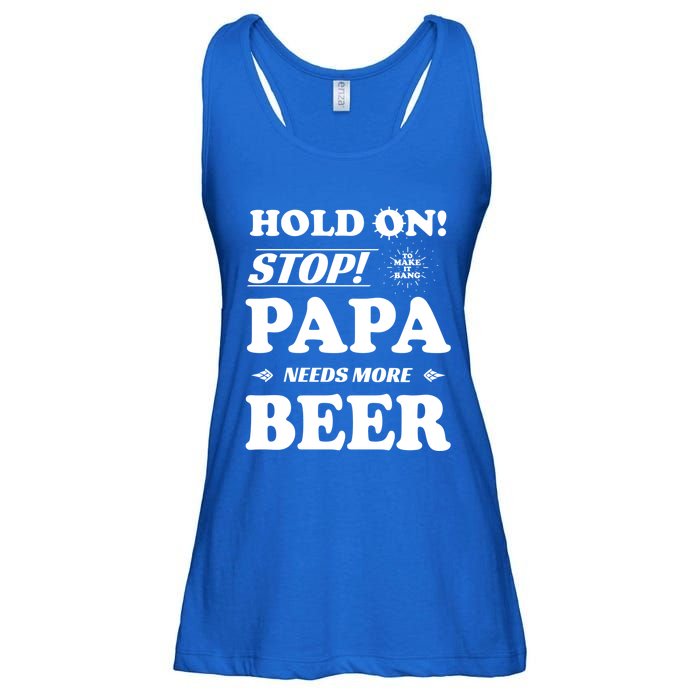 Papa Beer Er Gift Dads Funny Fathers Day Gift Ladies Essential Flowy Tank