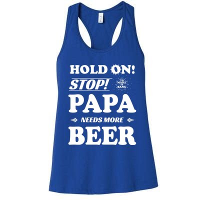 Papa Beer Er Gift Dads Funny Fathers Day Gift Women's Racerback Tank