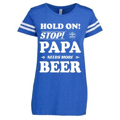 Papa Beer Er Gift Dads Funny Fathers Day Gift Enza Ladies Jersey Football T-Shirt