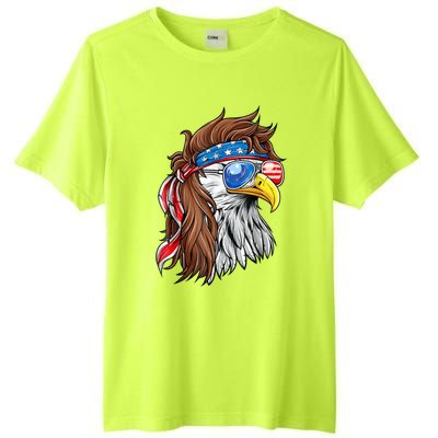 Patriotic Bald Eagle Mullet Usa American Flag 4th Of July Gift Tall Fusion ChromaSoft Performance T-Shirt