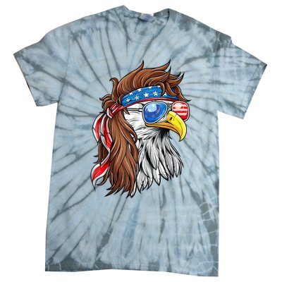 Patriotic Bald Eagle Mullet Usa American Flag 4th Of July Gift Tie-Dye T-Shirt