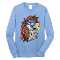 Patriotic Bald Eagle Mullet Usa American Flag 4th Of July Gift Long Sleeve Shirt