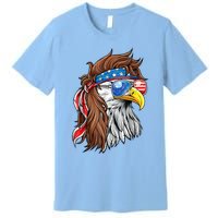 Patriotic Bald Eagle Mullet Usa American Flag 4th Of July Gift Premium T-Shirt