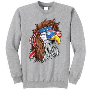 Patriotic Bald Eagle Mullet Usa American Flag 4th Of July Gift Sweatshirt