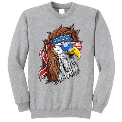 Patriotic Bald Eagle Mullet Usa American Flag 4th Of July Gift Tall Sweatshirt