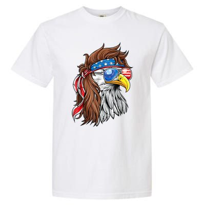 Patriotic Bald Eagle Mullet Usa American Flag 4th Of July Gift Garment-Dyed Heavyweight T-Shirt