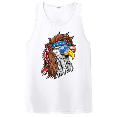 Patriotic Bald Eagle Mullet Usa American Flag 4th Of July Gift PosiCharge Competitor Tank