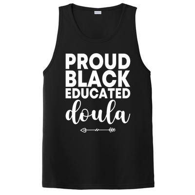 Proud Black Educated Doula Birth Doulas Newborn Labor Coach Gift PosiCharge Competitor Tank