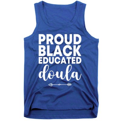 Proud Black Educated Doula Birth Doulas Newborn Labor Coach Gift Tank Top