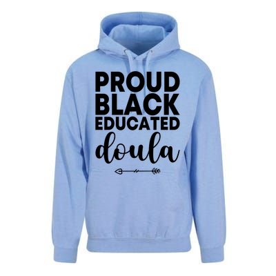 Proud Black Educated Doula Birth Doulas Newborn Labor Coach Gift Unisex Surf Hoodie