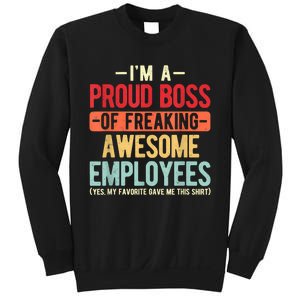 Proud Boss Employee Appreciation Retro Design For Funny Boss Sweatshirt