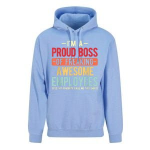 Proud Boss Employee Appreciation Retro Design For Funny Boss Unisex Surf Hoodie