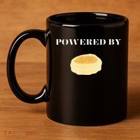 Powered By English Muffins 11oz C Handle Ceramic Mug