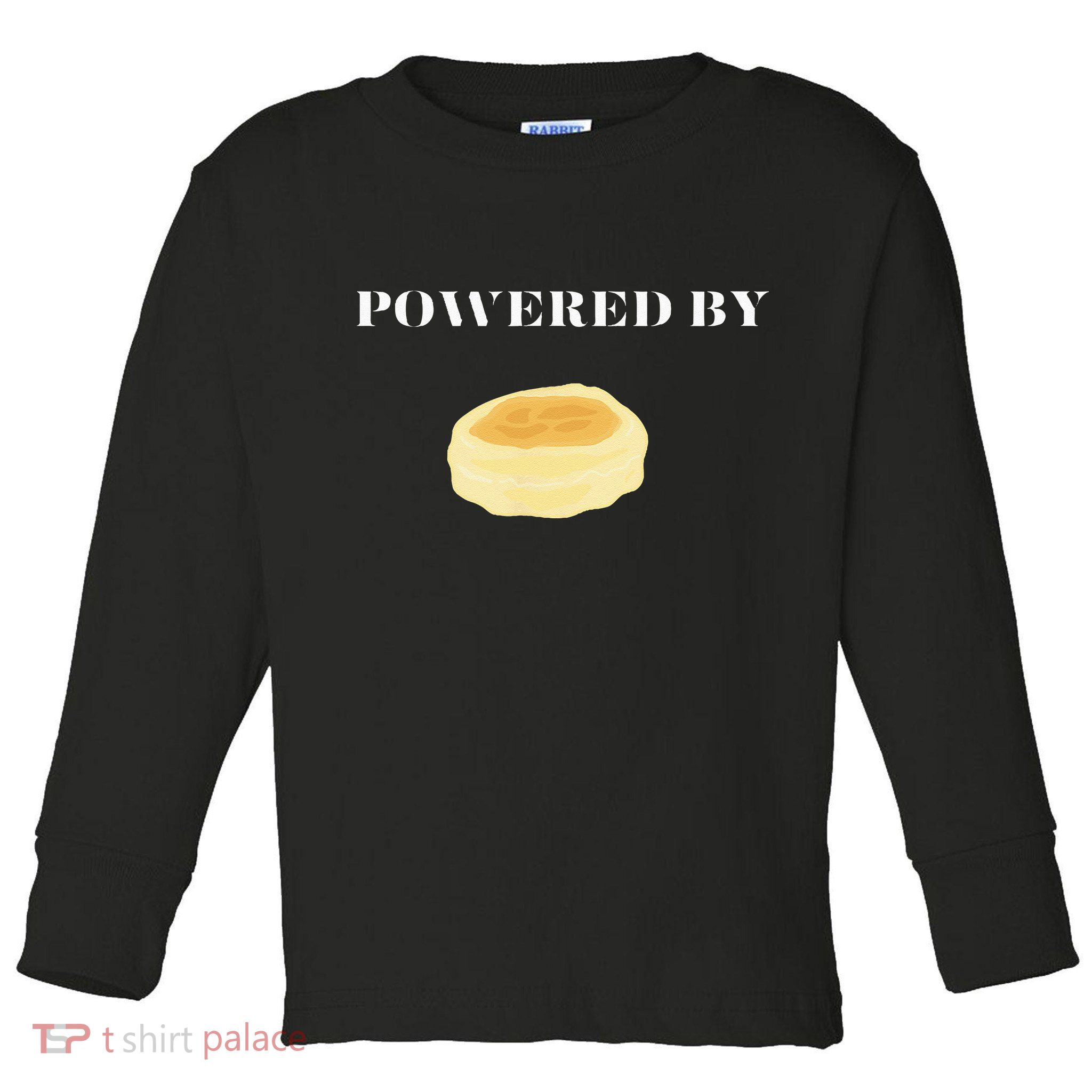 Powered By English Muffins Toddler Long Sleeve Shirt