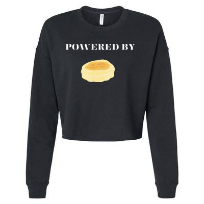 Powered By English Muffins Cropped Pullover Crew