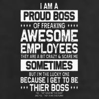 Proud Boss Employee Appreciation Office Men Funny Boss 7 Panel Mesh Trucker Snapback Hat