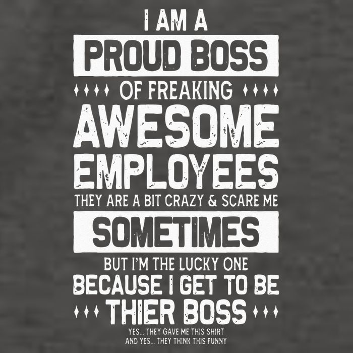 Proud Boss Employee Appreciation Office Men Funny Boss Vector Backpack