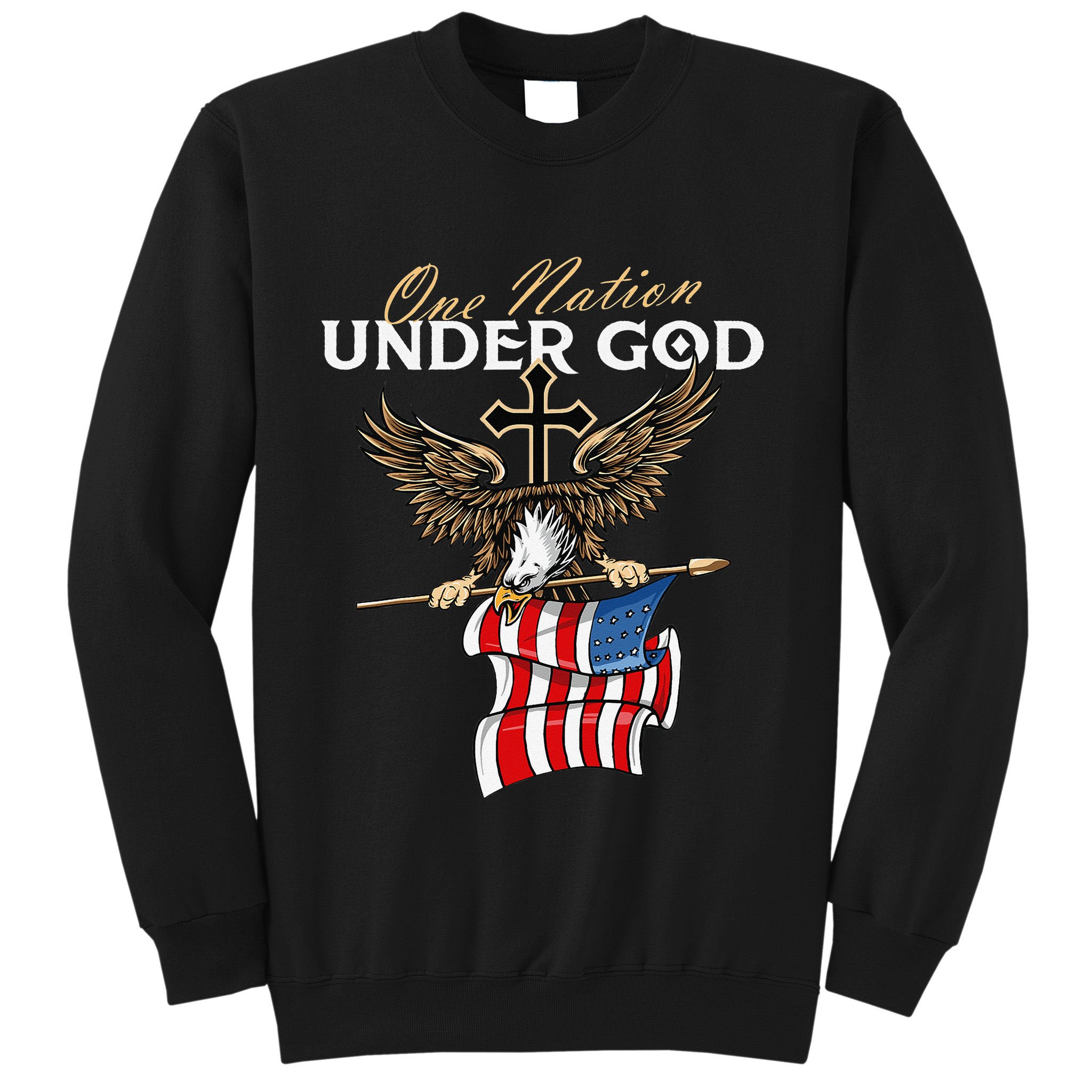 Patriotic Bald Eagle USA American Flag 4th of July Fourth Sweatshirt