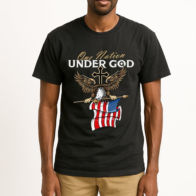 Patriotic Bald Eagle USA American Flag 4th of July Fourth Tall T-Shirt
