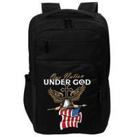 Patriotic Bald Eagle USA American Flag 4th of July Fourth Impact Tech Backpack