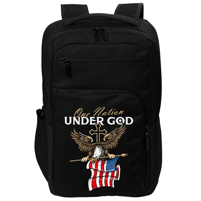 Patriotic Bald Eagle USA American Flag 4th of July Fourth Impact Tech Backpack