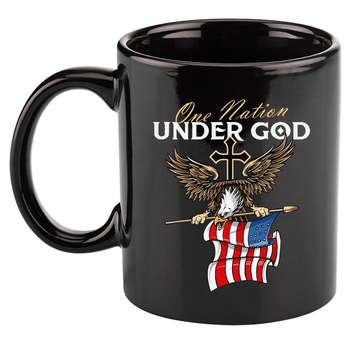 Patriotic Bald Eagle USA American Flag 4th of July Fourth 11oz C Handle Ceramic Mug