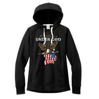 Patriotic Bald Eagle USA American Flag 4th of July Fourth Women's Fleece Hoodie