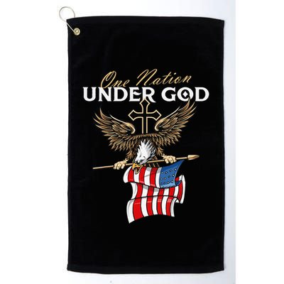 Patriotic Bald Eagle USA American Flag 4th of July Fourth Golf Towel