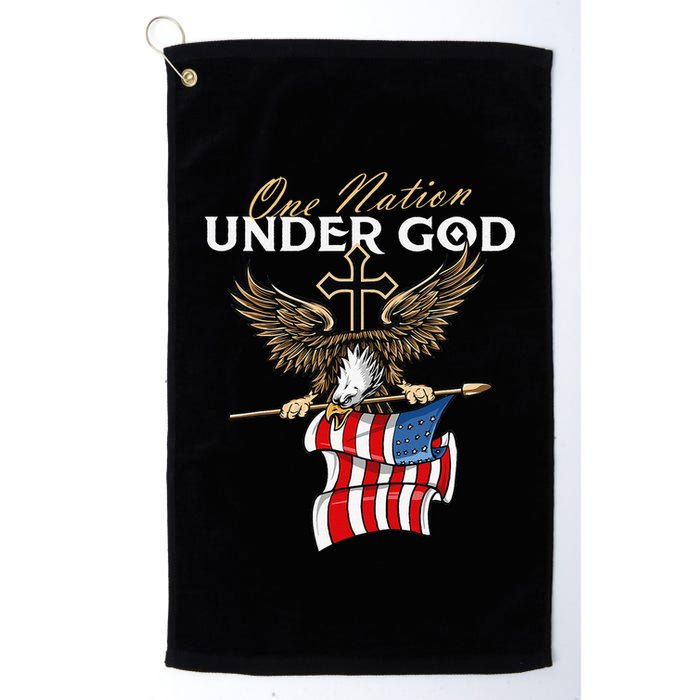 Patriotic Bald Eagle USA American Flag 4th of July Fourth Golf Towel
