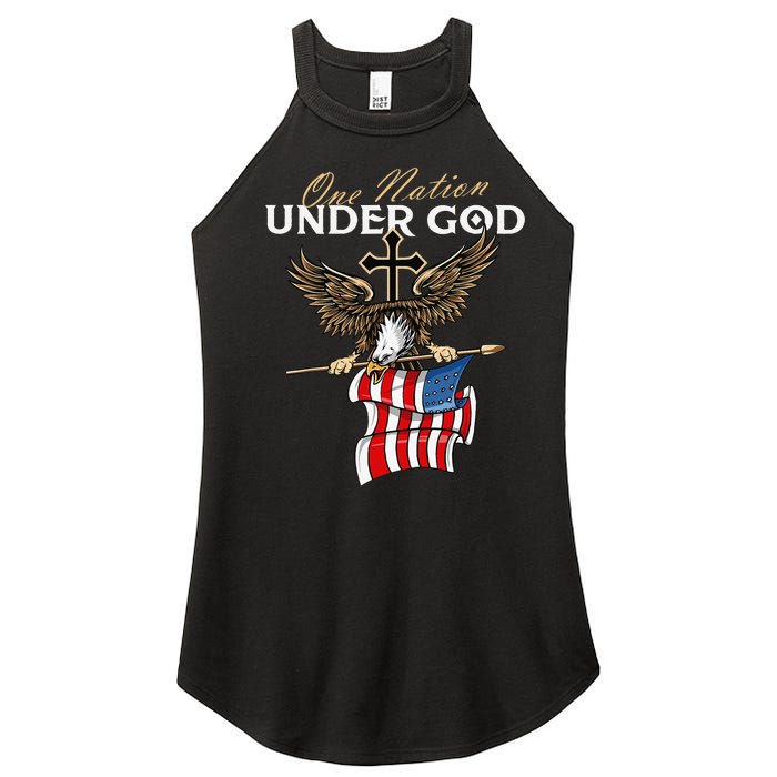 Patriotic Bald Eagle USA American Flag 4th of July Fourth Women's Perfect Tri Rocker Tank