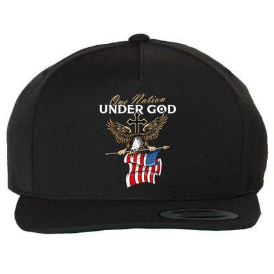 Patriotic Bald Eagle USA American Flag 4th of July Fourth Wool Snapback Cap
