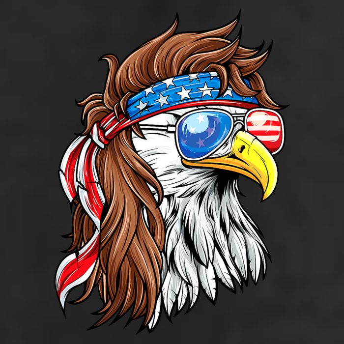 Patriotic Bald Eagle Mullet USA American Flag 4th Of July Cool Comfort Performance Bucket Hat
